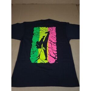 Vtg 90s HeavyKnit  Martial Arts Karate Streetwear T-shirt sz L Single Stitch